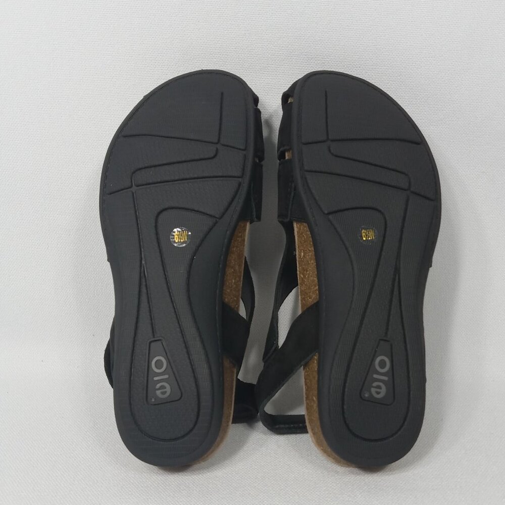 EARTH ORIGINS Black Soft Leather Sandals Womens Size 6.5 W - Picture 12 of 12